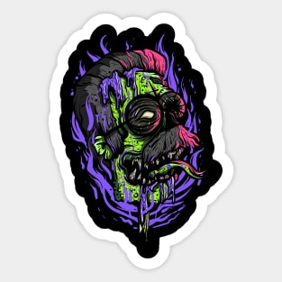 Zombie head Sticker